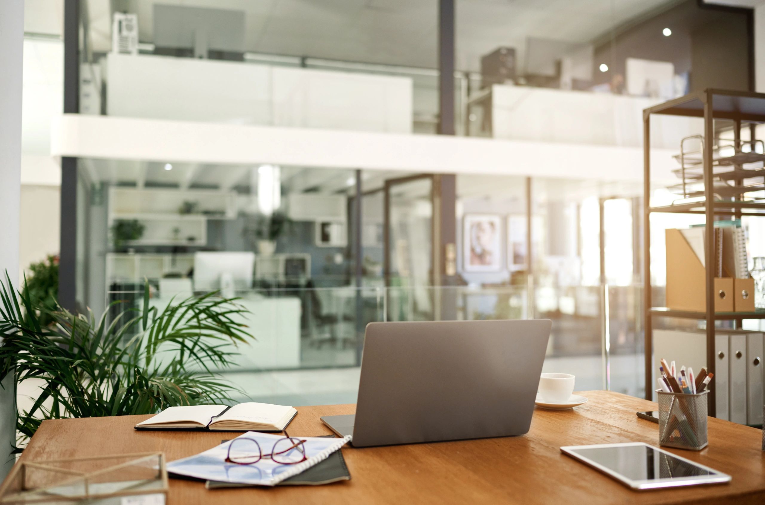 Laptop workspace representing online browsing and search