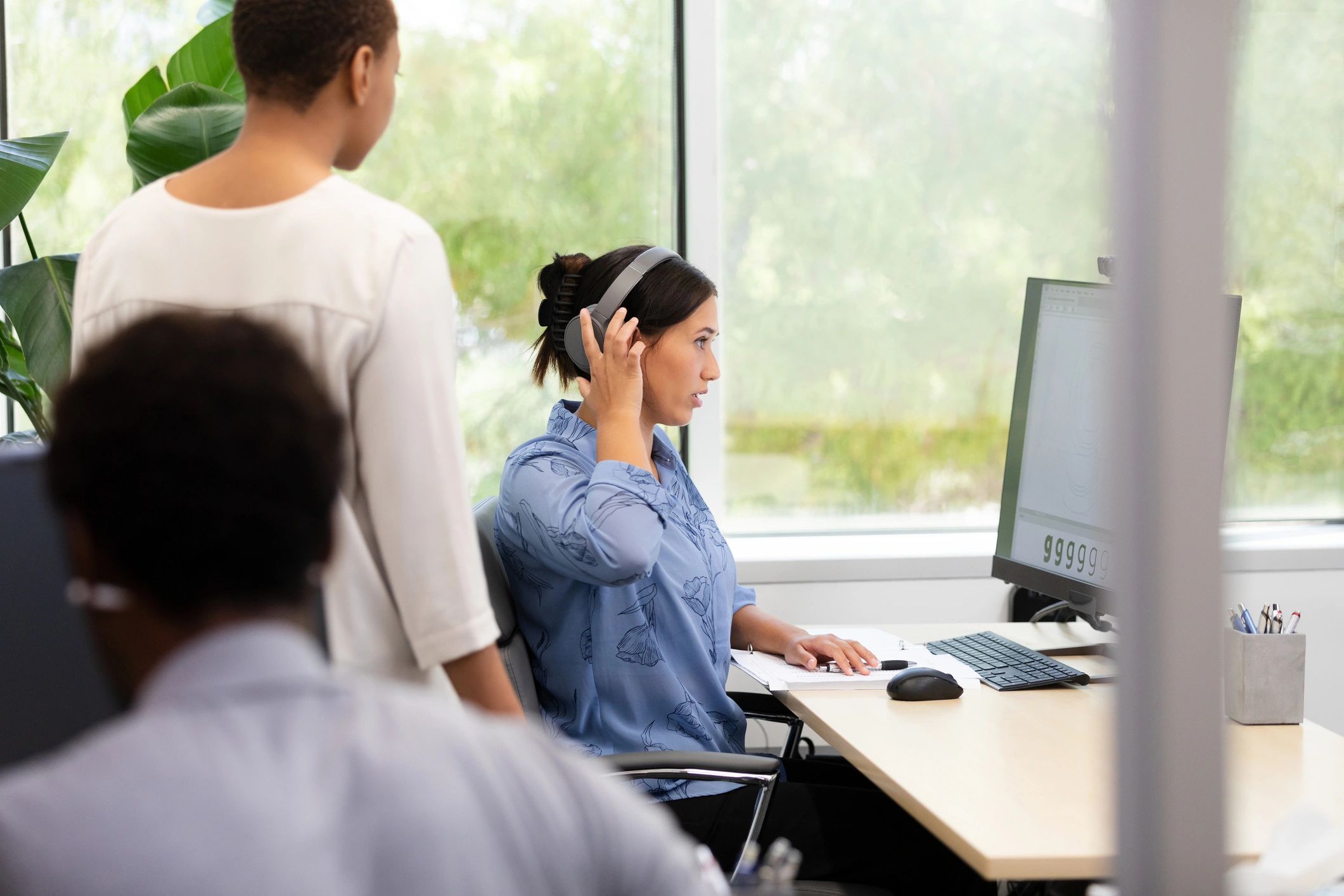 Support team discussing a customer request